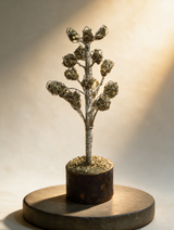 Raw Pyrite Tree with Wooden Base