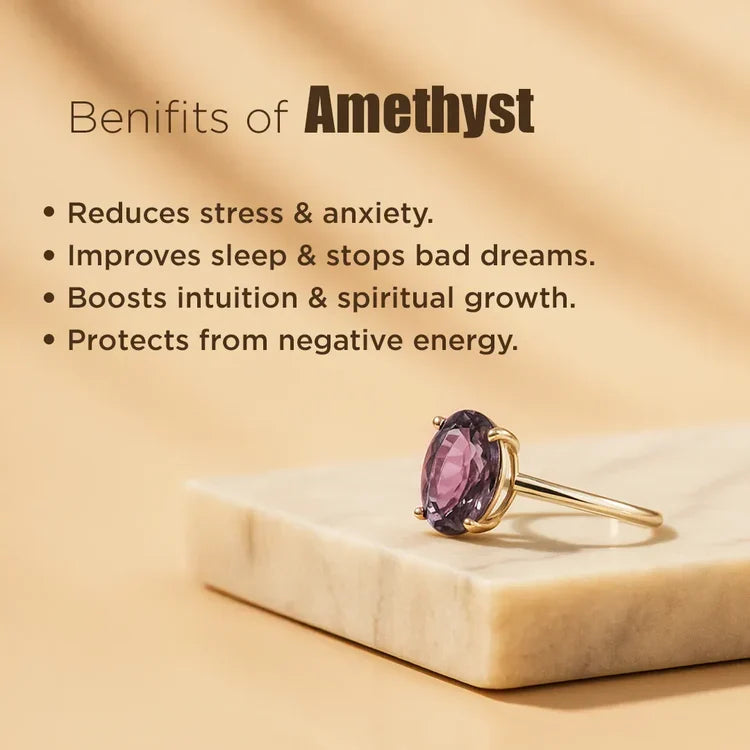 AMETHYST RING - The STRESS KILLER CRYSTAL - Image 1