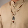 Shiv Rudraksha Mala with Adiyogi Shiv Pendant - Image 1