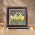 7 Horses on Raw Pyrite Frame - Image 1