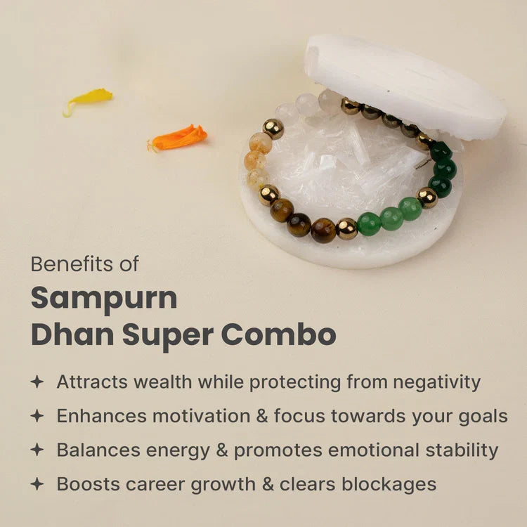 Sampurn Dhan Super Combo with Double Raw Selenite Plate - Image 3