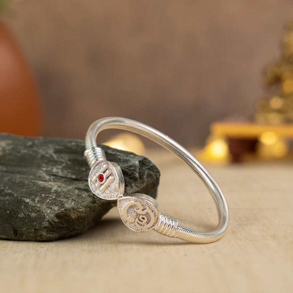 Silver Plated Vel Kada - Image 1