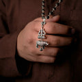 Shiv Raksha Karungali Mala with Trishul Nandi Pendant 152 reviews - Image 1