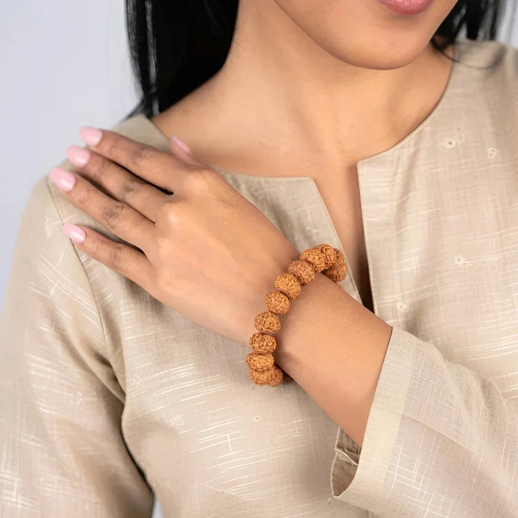 Divya Raksha Rudraksha & Karungali Mala with FREE 7 Mukhi Rudraksha Bracelet - Image 5