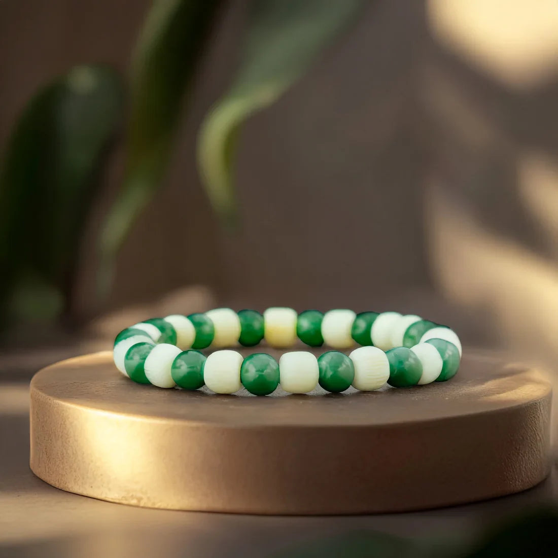 Green Aventurine With Tulsi Bracelet - Image 1