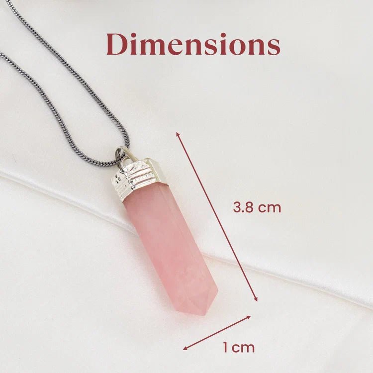 Love Attraction Rose Quartz Pencil Pendant - Image 3