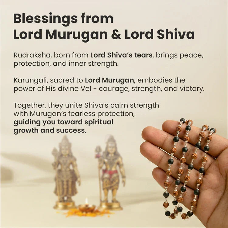 Divya Raksha Mala with Om bead Karungali Mala - Image 2