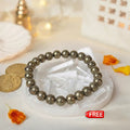Raw Pyrite Bracelet with FREE Raw Selenite Plate - Image 1