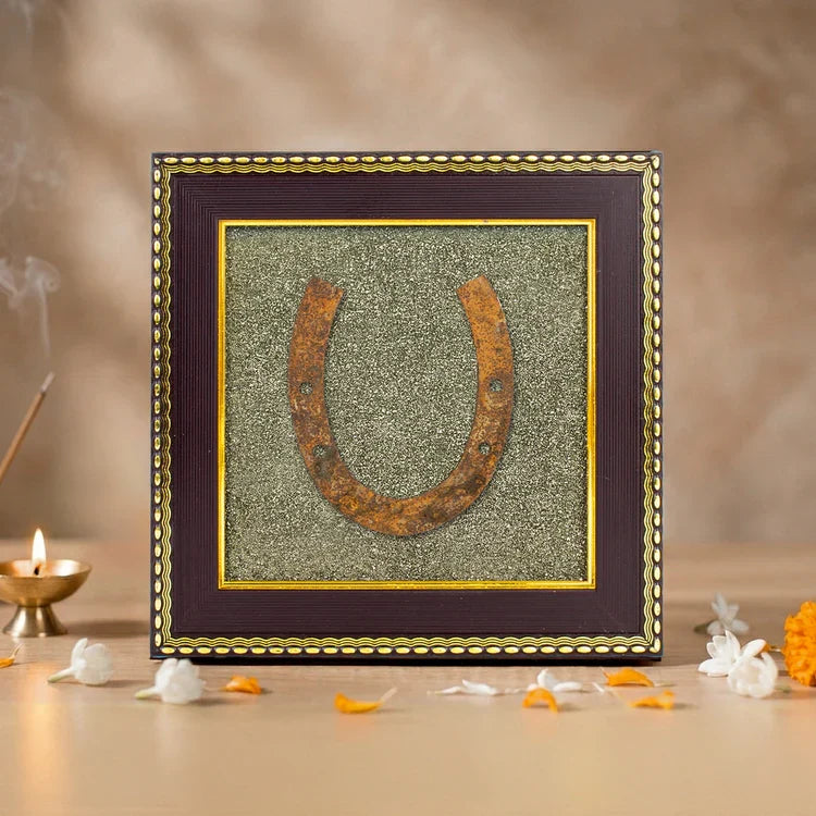 Ghode Ki Naal on Raw Pyrite Frame - Image 1