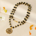 Gold-Plated Karungali Mala with Hanuman Kavach Pendant - Image 1