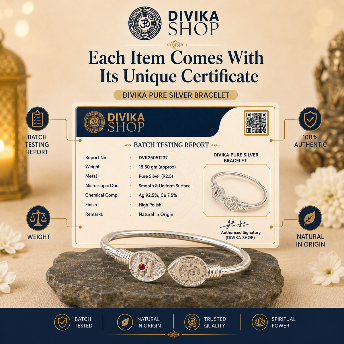 Silver Plated Vel Kada - Image 5