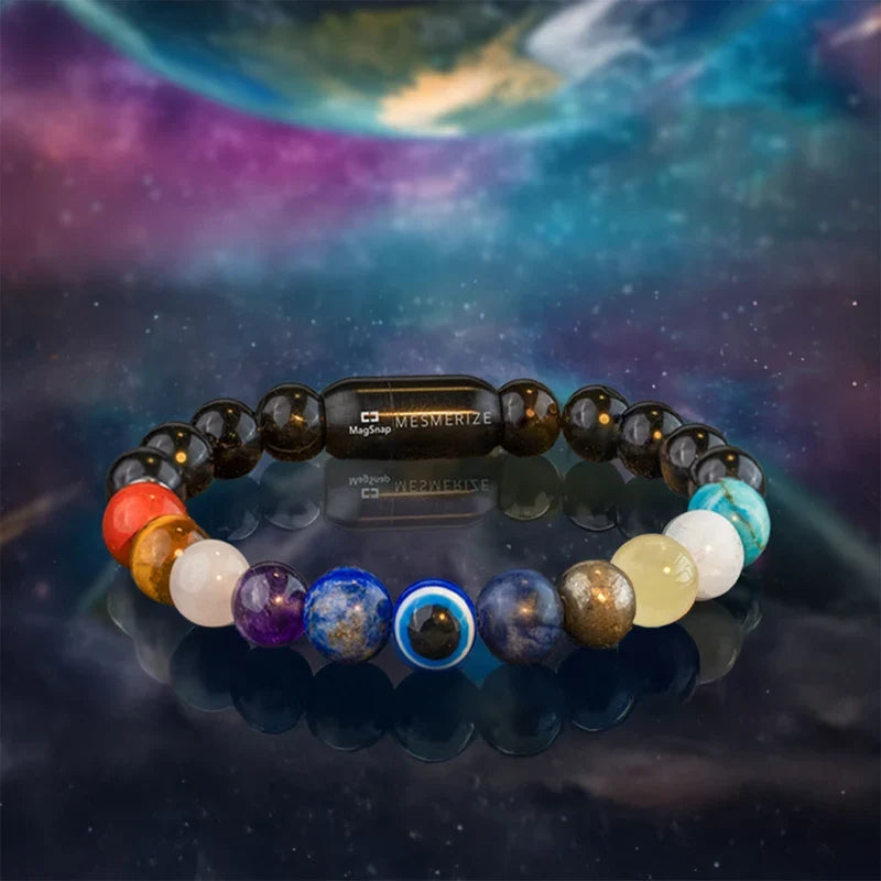 Super 11 Chakra Evil Eye Natural Stone Bracelet - Image 1