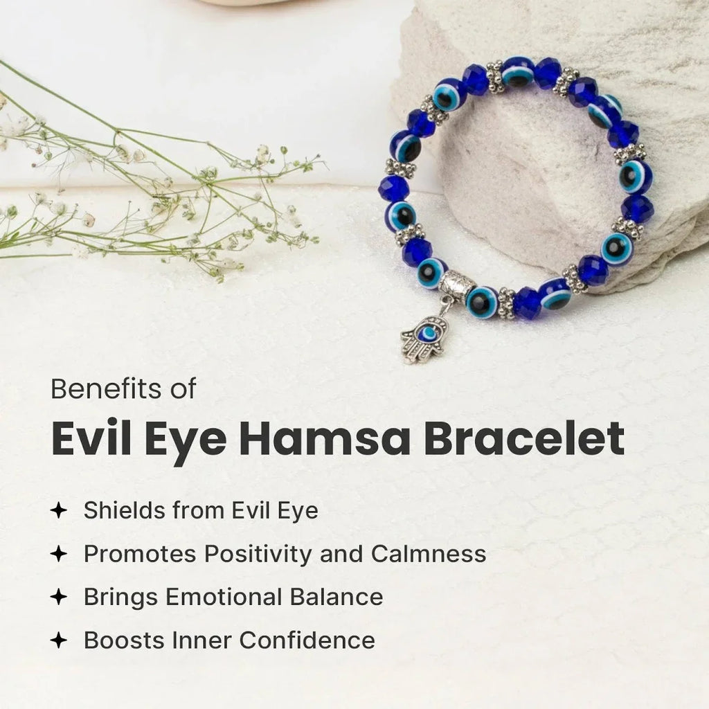 Buy Evil Eye Hamsa Hand Bracelet for Men Shields from Evil Eye - Image 2