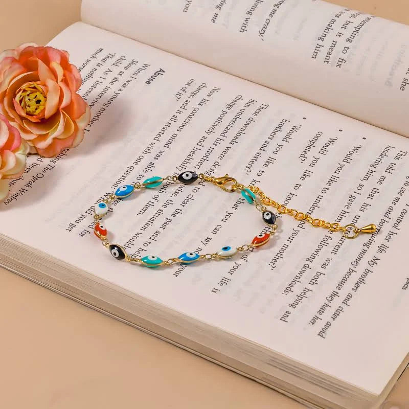 Multicolor Evil Eye Anklets for Protection and Stylish Wear - Image 2