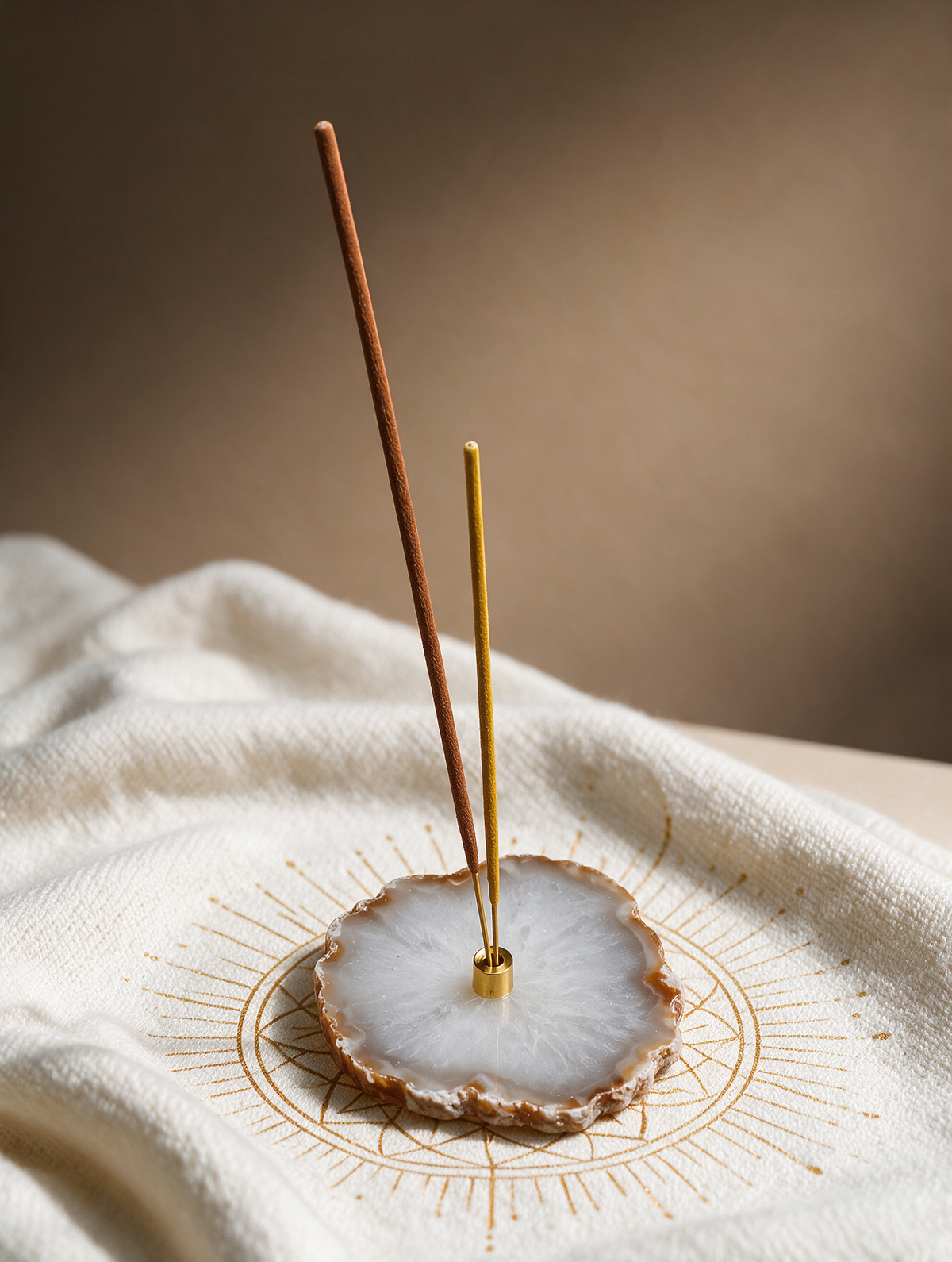 Agate Slice Incense Burner / Agarbatti Holder