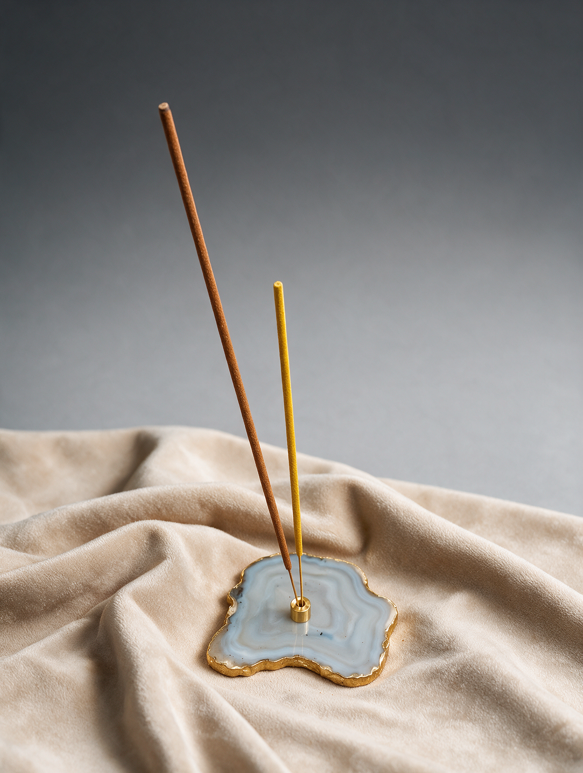 Agate Slice Incense Burner / Agarbatti Holder