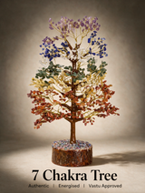 7 Chakra Crystal Tree with Wooden Base