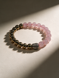 Love & Money Buddha Bracelet – Pyrite & Rose Quartz