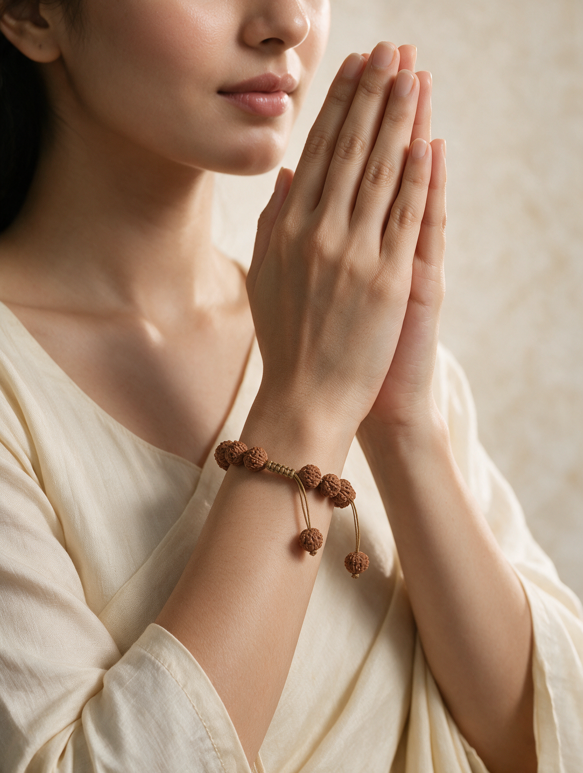 Adjustable Rudraksha Bracelet (Thread)