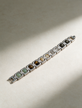 Silver Metal Multi-Stone Luck Bracelet