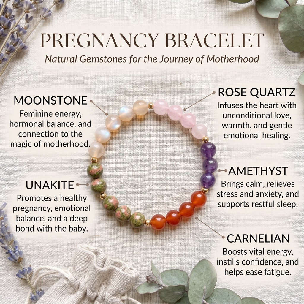 Pregnancy Bracelet – Natural Gemstone Bracelet for Mom-to-Be